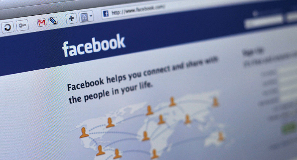 Facebook webpage